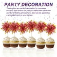 thumbnail image 3 of Firework Cupcake Toppers 50 Pcs Sparkle Tinsel Snow Cupcake Picks Birthday Party Graduation Wedding Foil Decor Cocktail Food Fruit Toothpicks Christmas Red, 3 of 7