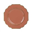 thumbnail image 3 of Balsa Circle 10 Terracotta 8" Disposable Baroque Plastic Dessert Plates Gold Rim, 3 of 8