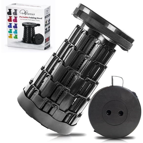 Taburete de camping telescópico plegable y portátil Panus, 250 kg