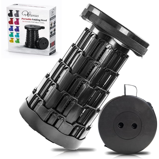 Taburete de camping telescópico plegable y portátil Panus, 250 kg