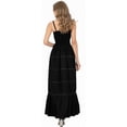 thumbnail image 2 of HAPPY BAY Women's Beach Summer Pencil Tube Top Maxi Frill Dress Evening Gown M-L Squid Ink_AB711, 2 of 3