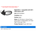 thumbnail image 2 of Right Mirror - Compatible with 2001 - 2002 Saturn L100, 2 of 2