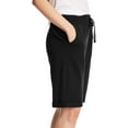 thumbnail image 3 of Hanes Short Bermuda en Molleton Français pour Femmes, m, Noir, 3 of 3