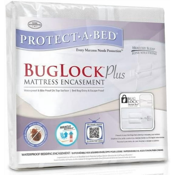 BugLock Plus Bed Bug Mattress Encasement, Queen