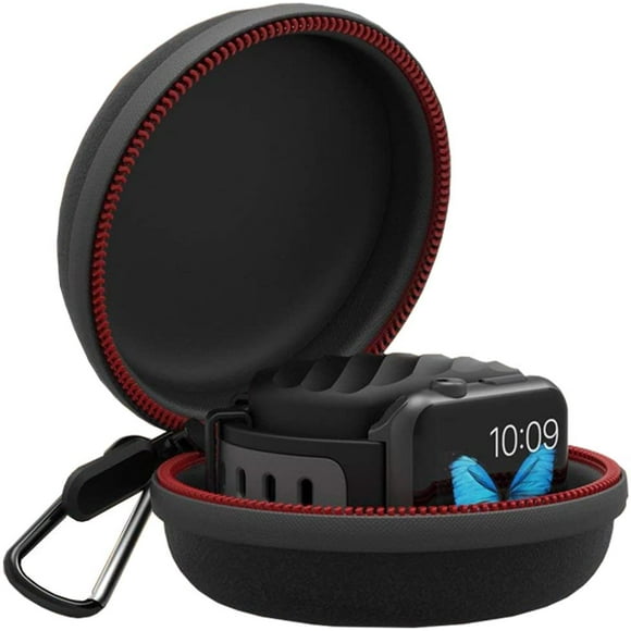 Compatible with Watch Protective Charging Case Holder Dock Travel Carrying Case iWatch Storage Box for Apple Watch 42mm/38mm Series 6/Series 5/Series 4/Series 3/Series 2/Series 1-Black