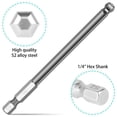 thumbnail image 3 of Screwdriver Ball End Hex Screwdriver Bits Set Metric Ball End Hex Key Screwdriver Bits Head Allen Hex Bit Compatible with Power Drills, 3 of 8