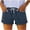 Navy, variant on Straight Leg Shorts For Women Drawstring Elastic Waist Cuffed Hem Trendy Shorts with Pockets Casual Workout Summer Clothes Light Blue
