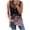 Pink, variant on Lolmot Women's Fashion Tops Casual Plus Size Sexy Hollow Out Print Sleeveless Vest Long T-Shirt Tops
