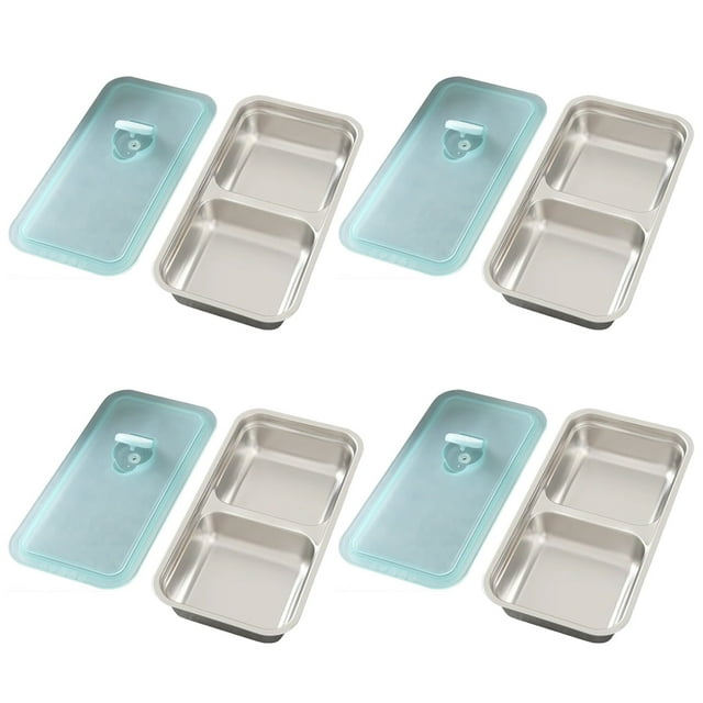 Snack Containers Agarra Y Go Reusable Doble Compartimento Acero Inoxidable (D)