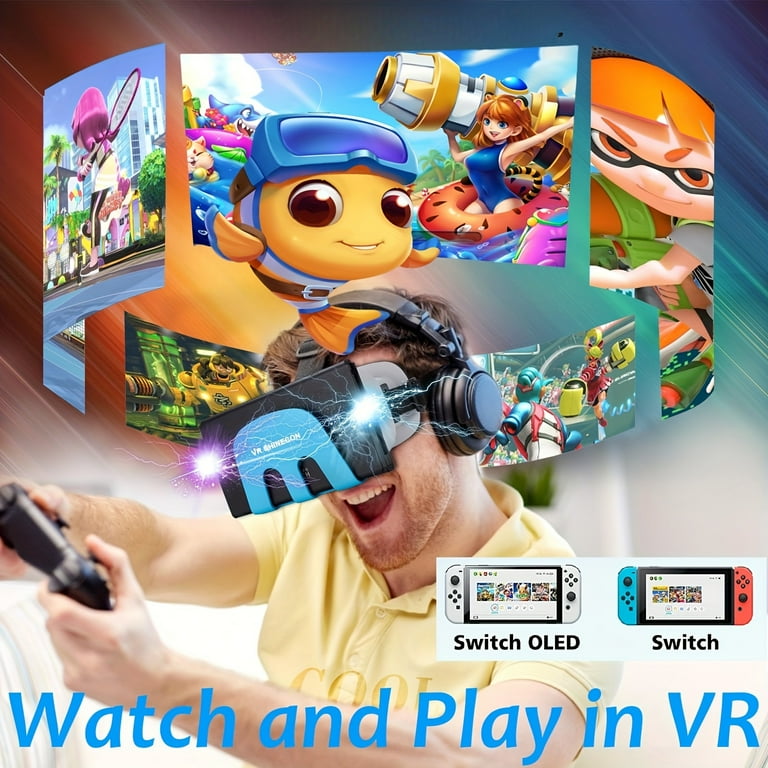 Switch VR Headset Compatible with Nintendo Switch & OLED, Upgraded with Adjustable HD Lenses, Switch VR Kit, Switch 3D Goggles Switch VR Headset Compatible with Nintendo Switch & OLED, Upgraded with Adjustable HD Lenses, Switch VR Kit, Switch 3D Goggles