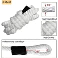 thumbnail image 2 of ISURE MARINE 4Pcs Boat Bumper Line Double Braided Nylon Fender Rope 6.5' x 3/8" Boat Fender Lines, 2 of 6