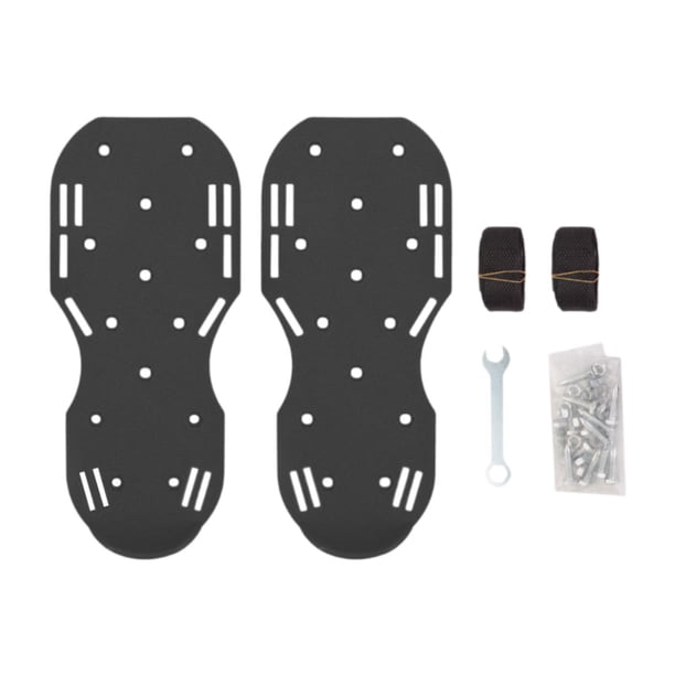 Zapatos de aireación, sandalias para césped con clavos, herramienta aireadora para césped, suelo, jardín y patio. Negro