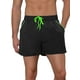 thumbnail image 1 of INSPIRE CHIC Pantalones Cortos de Natación Deportivos de Color Sólido para Hombre con Cintura Elástica Verano Negro 36, 1 of 1