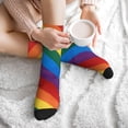 thumbnail image 7 of Athletic Socks Rainbow Pride Flag Sport Running Calf Socks Crew Socks for Men Women, 7 of 7