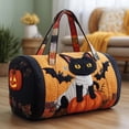 thumbnail image 5 of Halloween Tote Gift Bags, Puff Stitching Quilted Halloween Print Tote Bag, Portable Travel Shoulder Handbag, 5 of 6
