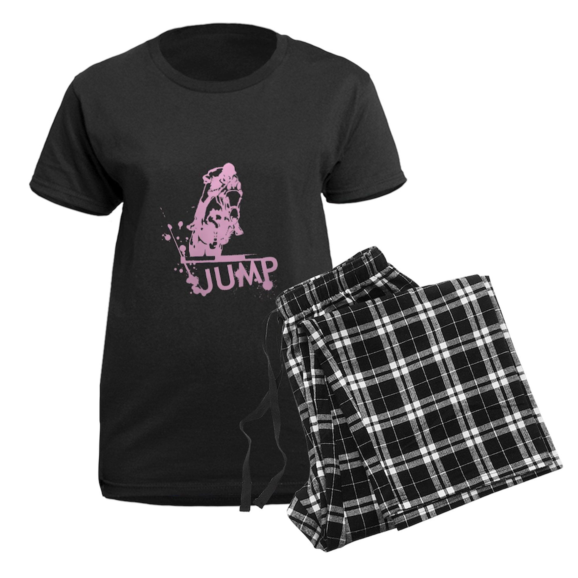 CafePress - EQUESTRIAN JUMP Women's Dark Pajamas - Women's Short Sleeve Print T-Shirt and Pants Dark Cotton Pajama Set