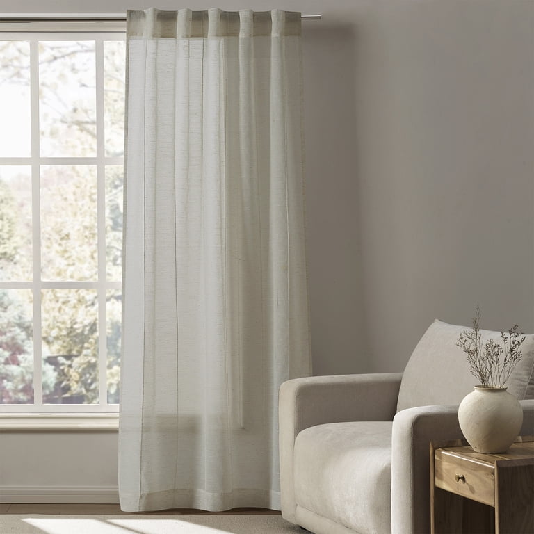 My Texas House Pintucking Stripe Rod Pocket Curtain Panel photo 1