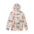 thumbnail image 2 of Xoenoiee Long Sleeve Hoodies for Kids Hooded Sweater Fall Winter Pull-Over Sweatshirt with Kangaroo Pocket Cosy Loose Sportwear for Wprkout Travel Walk, Cartoon Branch Sloth Print, M, 2 of 7