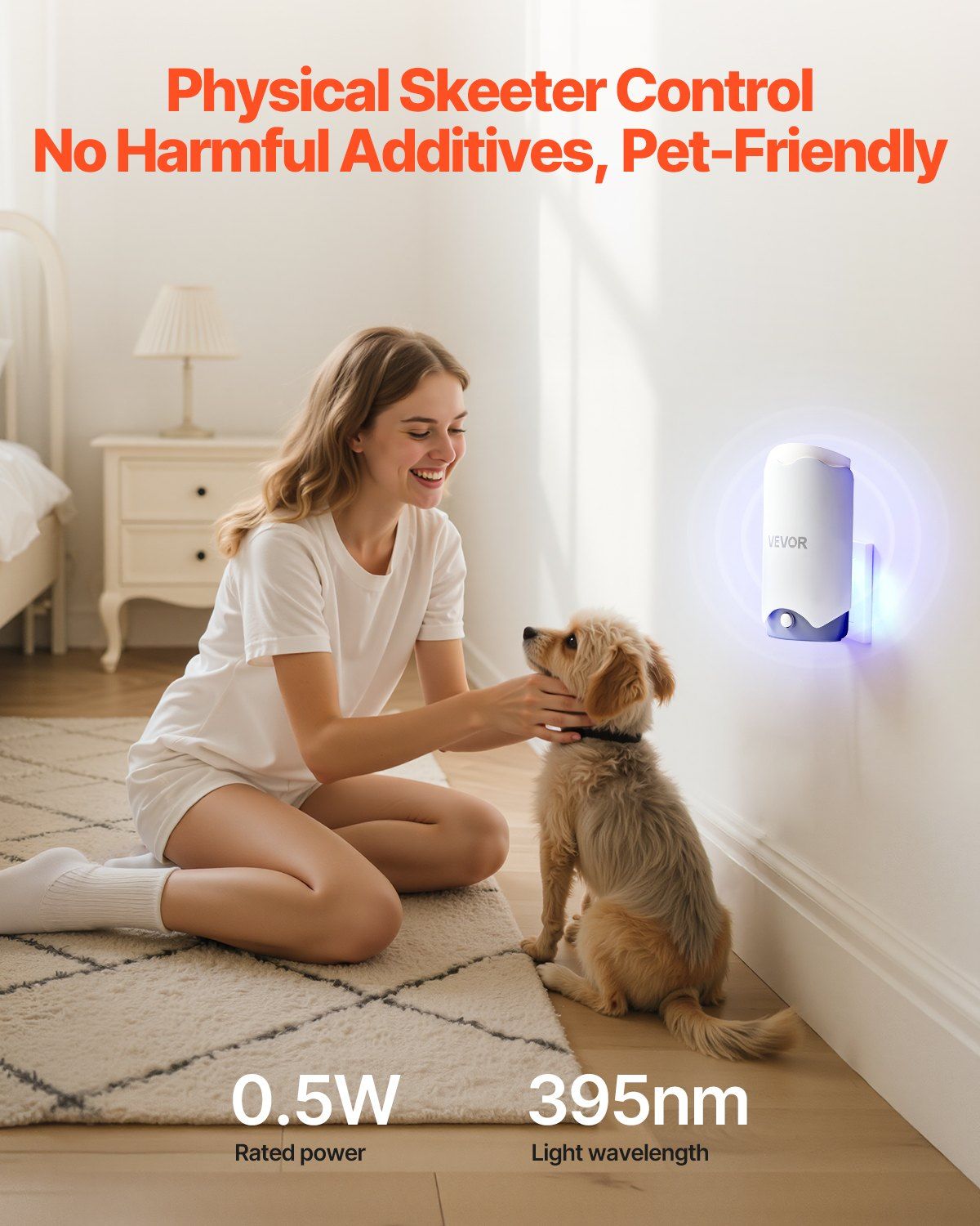 Dual-Mode Gnat Killer: Blue Light Zapper & Sticky Glue Board - Fly, Moth, Mosquito Trap for Indoor Use