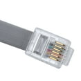 thumbnail image 5 of Gray Plastic Noodles 6P6C RJ11 M/M Flat Telephone Cable Cord 5M 16ft, 5 of 8