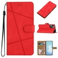 thumbnail image 1 of ELEHOLD Premium Vegan Leather Case for iPhone 14 6.1 inch Ultra Slim Leather and Soft TPU with Shockproof Magnetic Closure Hand Strap Wallet Stand Case with Card Slots, Red, 1 of 12