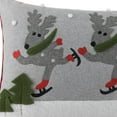 thumbnail image 6 of JWH Decorative Christmas Festive Applique Skating Reindeer Throw Pillow Covers 12x20inch, 6 of 8