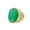Gold Green, variant on Men's Stainless Steel Vintage Punk Classic Oval Blue Gemstone Signet Ring Cut Out Beast Dragon Pattern Carved Statement Gold Size 8