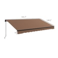 thumbnail image 3 of 12x10 ft Retractable Awning, UV Resistant Sun Shade for Deck, Patio, Yard, Dark Gray, 3 of 9