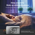 thumbnail image 3 of Kironypik LED Mirror Desk Digital Electric Clock Tabletop Time Temperature Display Alarm Electronic Clocks for Living Room Bedroom Blue, 3 of 6