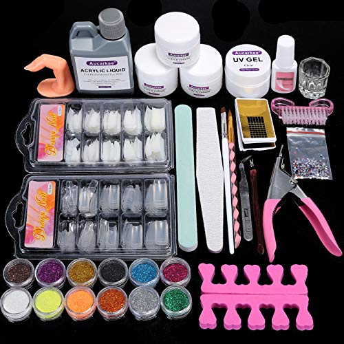 Acrylic Nail Kit with Acrylic Liquid & Nail Glue, Nail Kit Set