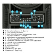 Dazone Dual 6.5 Woofer Portable FM Bluetooth Party Speaker Heavy Bass Sound Remote Control