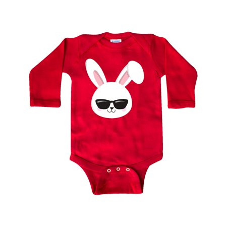 

Inktastic Cute Bunny White Bunny Bunny Wearing Sunglasses Gift Baby Boy or Baby Girl Long Sleeve Bodysuit