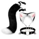 thumbnail image 5 of Diadema con orejas de gato de imitación hecha a mano, accesorios de cola de zorro, conjunto de orejas de bestia secundarias, collar con horquilla, 5 of 5