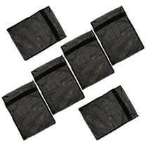 KALLORY 6Pcs Black Mesh Laundry Bags with for Washing Machine Use and Travel Camping