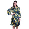 thumbnail image 1 of Moomaya Printed Womens Kimono Robes Short Satin Silk Bridal Robe Loungewear, 1 of 7