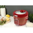 thumbnail image 3 of Restored Aroma Professional ARC-1230R Cool Touch Glass Lid, Food Steamer, Slow Cooker, Multicooker with 11 Preset Functions, Steam Tray, Measuring Cup, Rice Spatula, 20 Cooked, Red (Refurbished), 3 of 6