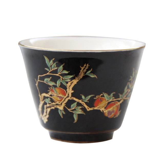 1pc 70ml Ceramic Water Cup Tea Cup Drinking Cup Water Storage Cup for Home Restaurant Hotel (Black)