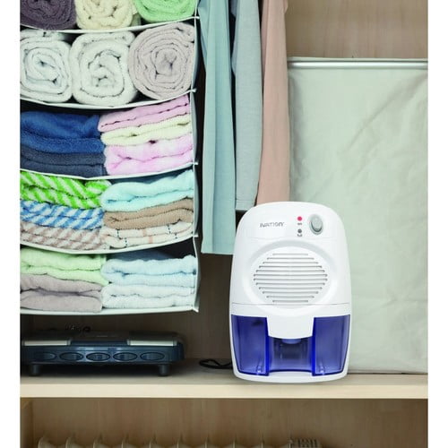 Ivation DehumMini 0.5 Pints 120 sq ft Dehumidifier in White - Removable