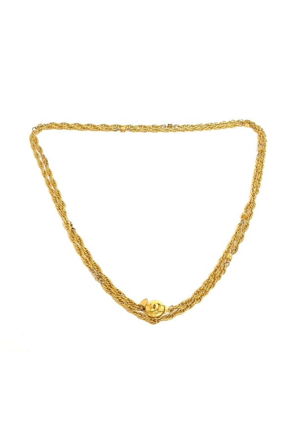 Pre-Owned Chanel Long chain Necklace Gold (Good)