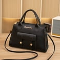 thumbnail image 2 of Purse and Handbags for Women PU Leather Tote Satchel Shoulder Bag Top Handle Crossbody Bags with Zipper ang Shoulder Starp Black, 2 of 5