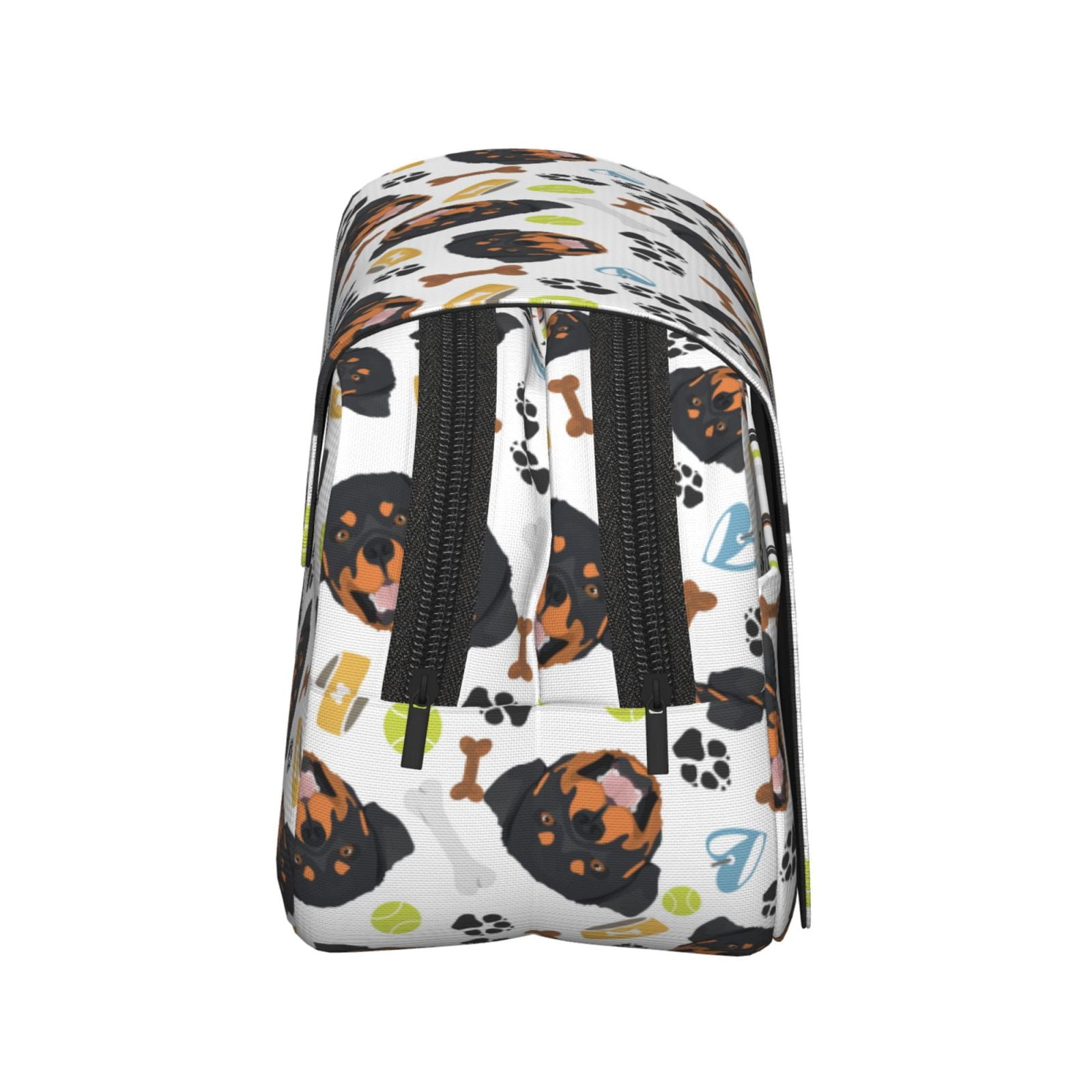 Rateoe Rottweiler Pattern Double Clamshell Pen Case, Storage Organizer with Two Zipper Compartments– Holds Up to 50 Pencils & Pens