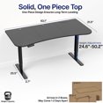 thumbnail image 3 of VIVO Electric 63" x 32" Desk with Built-in Power Strip, Black Top, Black Frame, 3 of 8