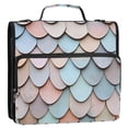 thumbnail image 5 of FORMRS Zipper Binder with Shoulder Strap 2-inch Ring 500 Sheet Capacity File Bag, Blue Shimmering Pattern, 5 of 5