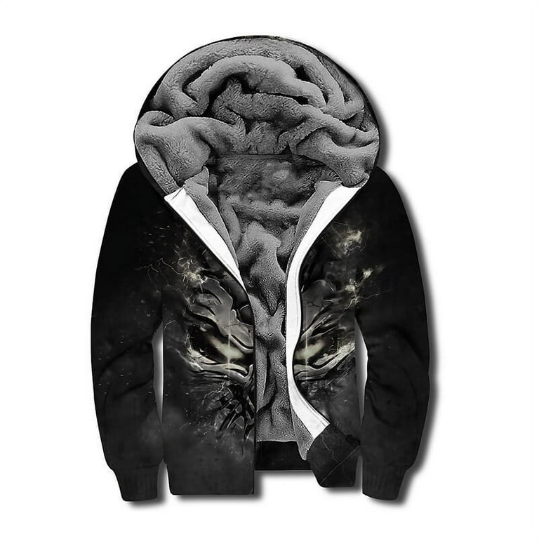 Men graphic print hooded jacket outlet