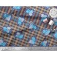 thumbnail image 2 of Soimoi Poly Georgette Fabric Check,Leaves & Rose Flower Decor Fabric Printed Yard 52 Inch Wide, 2 of 3