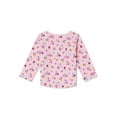 thumbnail image 2 of Garanimals Baby Girls' Floral Print Long Sleeve T-Shirt, Sizes 0/3M-24M, 2 of 3