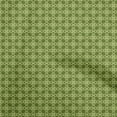 thumbnail image 1 of oneOone Cotton Silk Green Fabric Geometric Craft Projects Decor Fabric Printed By The Yard 42 Inch Wide, 1 of 4
