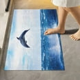 thumbnail image 2 of Bathroom Rug Mat Dolphin Bath Mat Super Soft Absorbent Plush Shaggy Bath Rugs Non Slip Quick Dry Bath Carpet for Bathroom Floor Tub Shower, 24x16 Inches Home Decor Gifts, 2 of 5