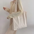 thumbnail image 5 of Simple Handbag Shoulder Bag for Bebe Letter Embroidered Canvas Bag for Camping, 5 of 5