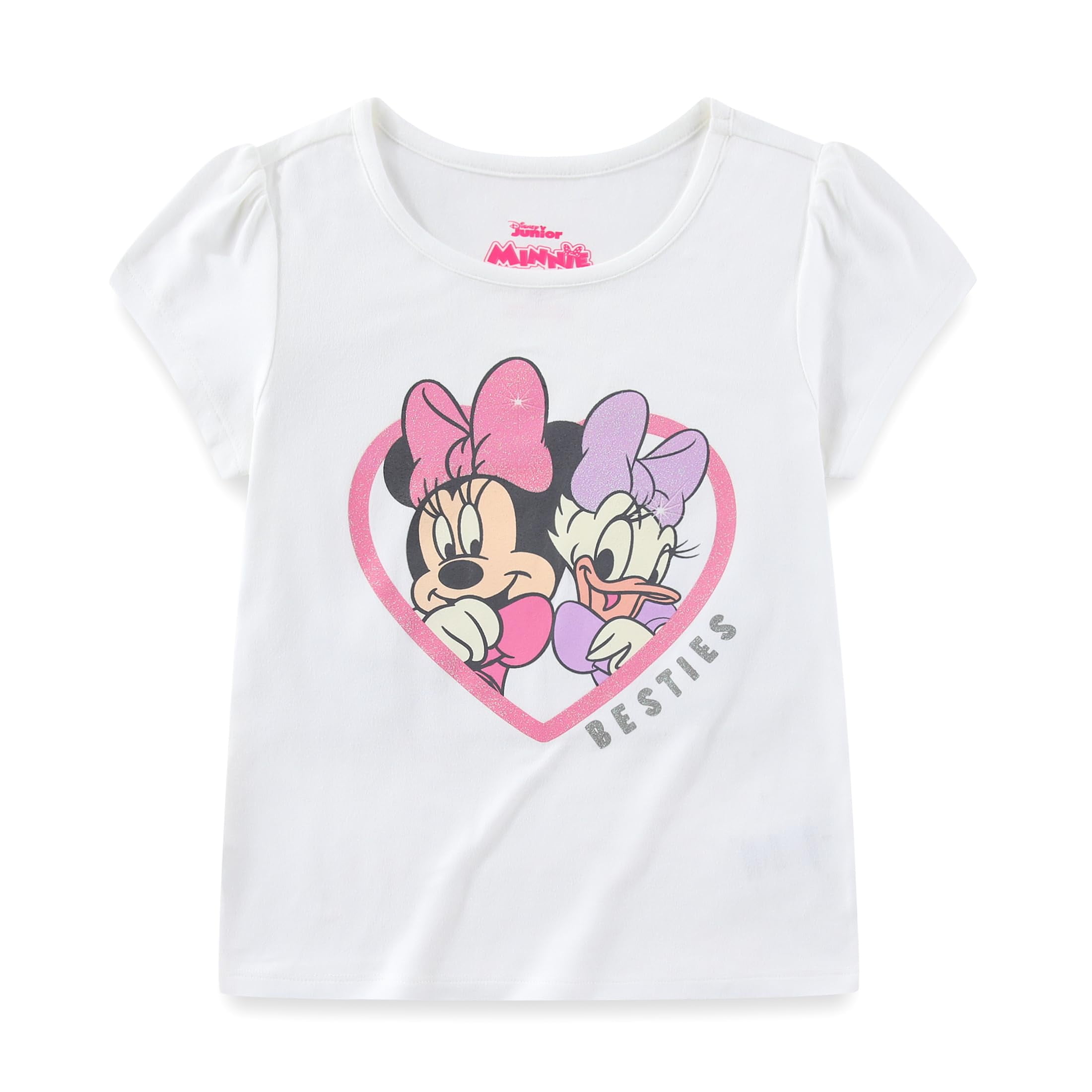 Disney Minnie Mouse and Daisy Duck Mix and Match Short Sleeve T-Shirt, Tank Top, and Shorts (Girls), 4 Piece Set, Sizes 3T-7